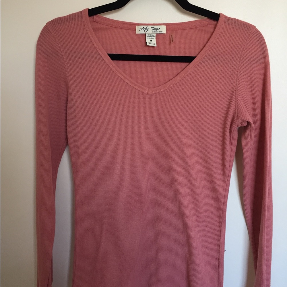 Salmon waffle cone long sleeve
